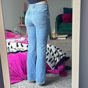 light wash american eagle bootcut jeans